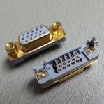 HDR 3 Row Slim Type D-SUB Connector, 15P Male, Rectus angulus